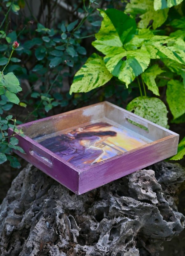 Serene Sunset Moment Hand Painted Tray - Image 3