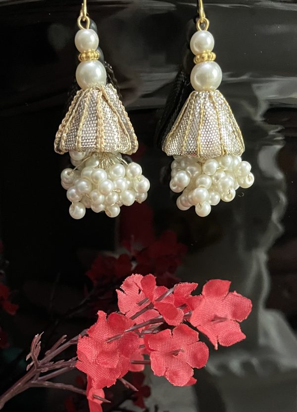 Golden Mirage Gotta & Pearl Jhumkas