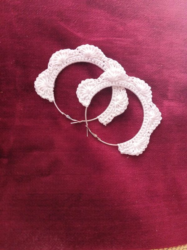 Crochet Scalloped Ear Hoops - Image 2