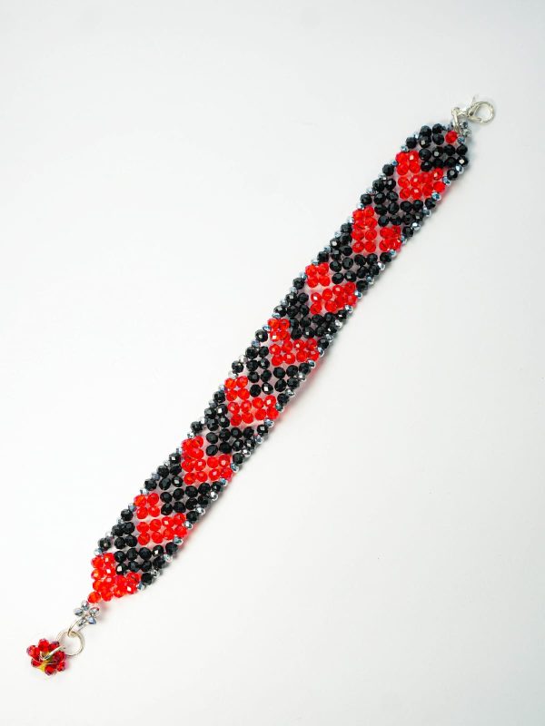 Red and Black Beads Bracelet - Image 2