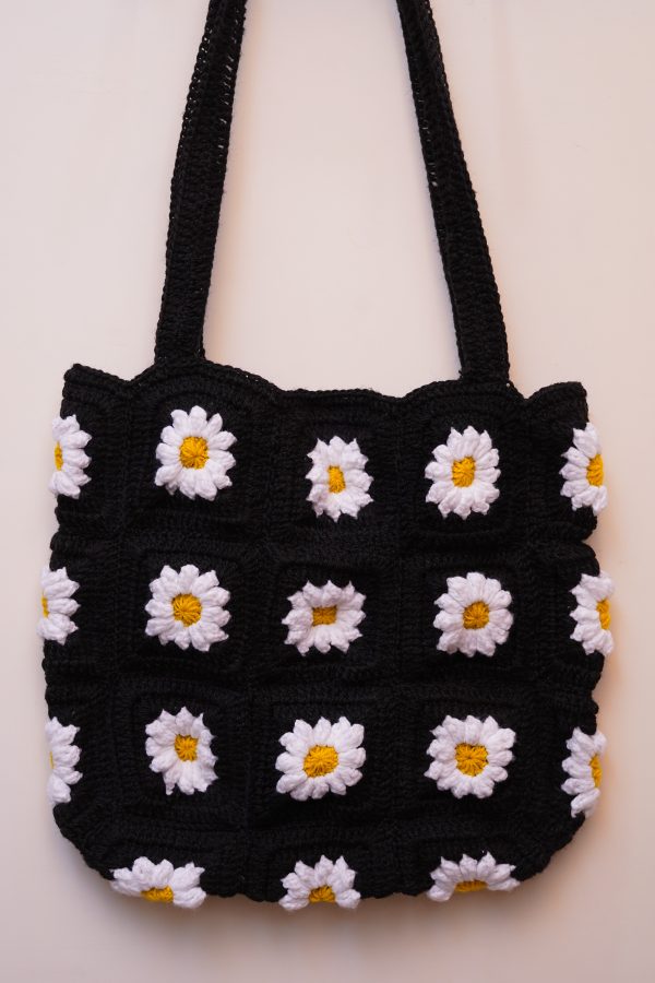 Granny Square Daisy Tote Bag