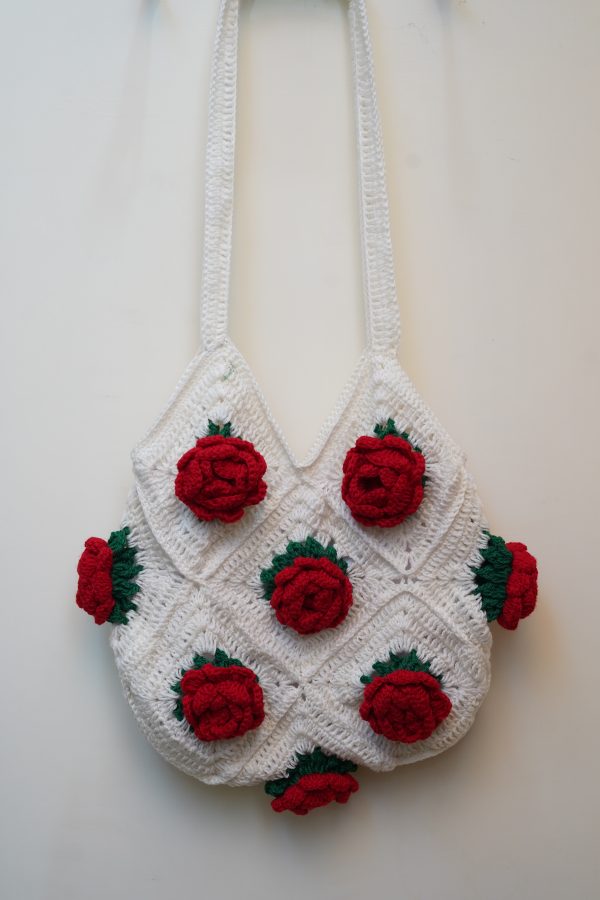 Granny Square 3D Floral Tote Bag - Image 3