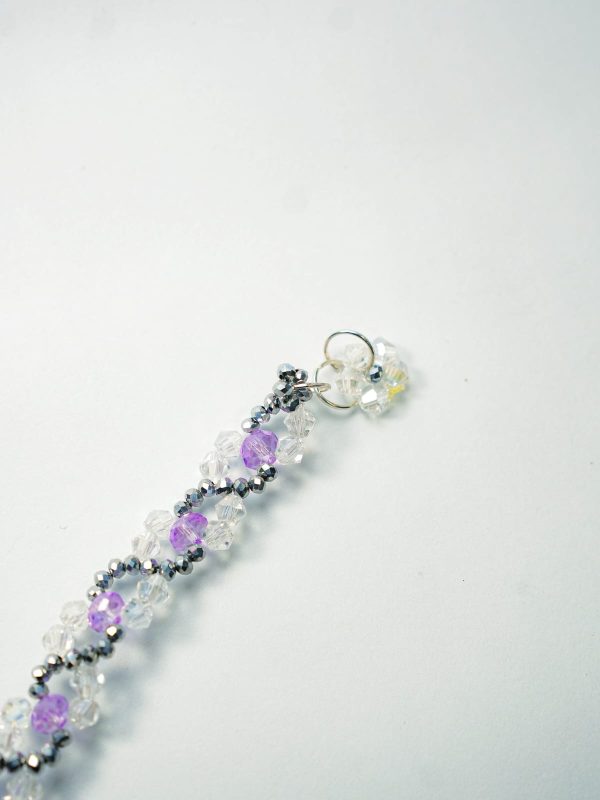 Purple and White Crystal Bracelet. - Image 2